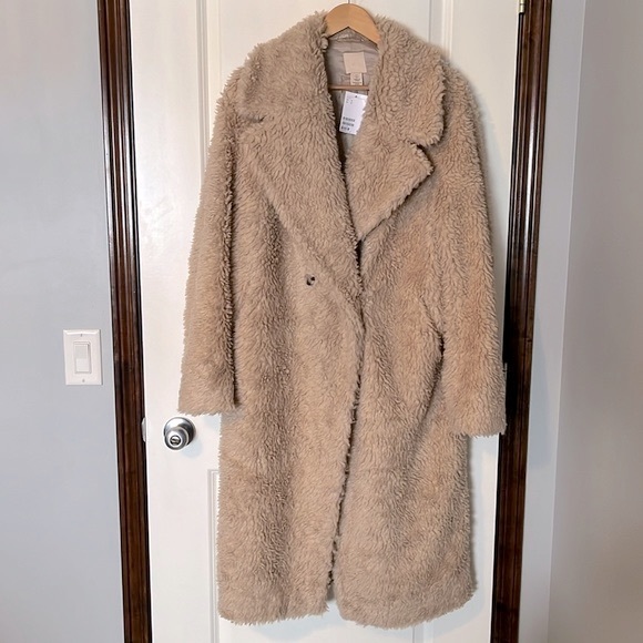 NWT H&M Teddy Dress coat - Picture 2 of 6
